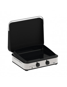 Plancha à  gaz + capot ENOSIGN 65 Inox & Noir ENO