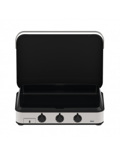 Plancha à  gaz + capot ENOSIGN 80 Inox & Noir ENO 2