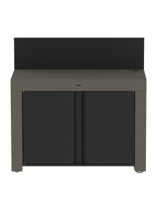 Meuble FELIX en acier gris Eno