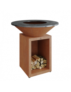 Brasero plancha OFYR Classic Storage Corten 100 (avec stockage) Ofyr