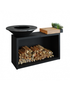 Brasero plancha OFYR Island 85 Black et teck Ofyr