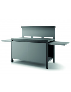 Table roulante avec crédence fermée Forge Adour Forge Adour