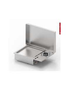 PLANCHA GAZ PLANET OASI 55 LISSE + BRÛLEUR FEU DUAL PLANET